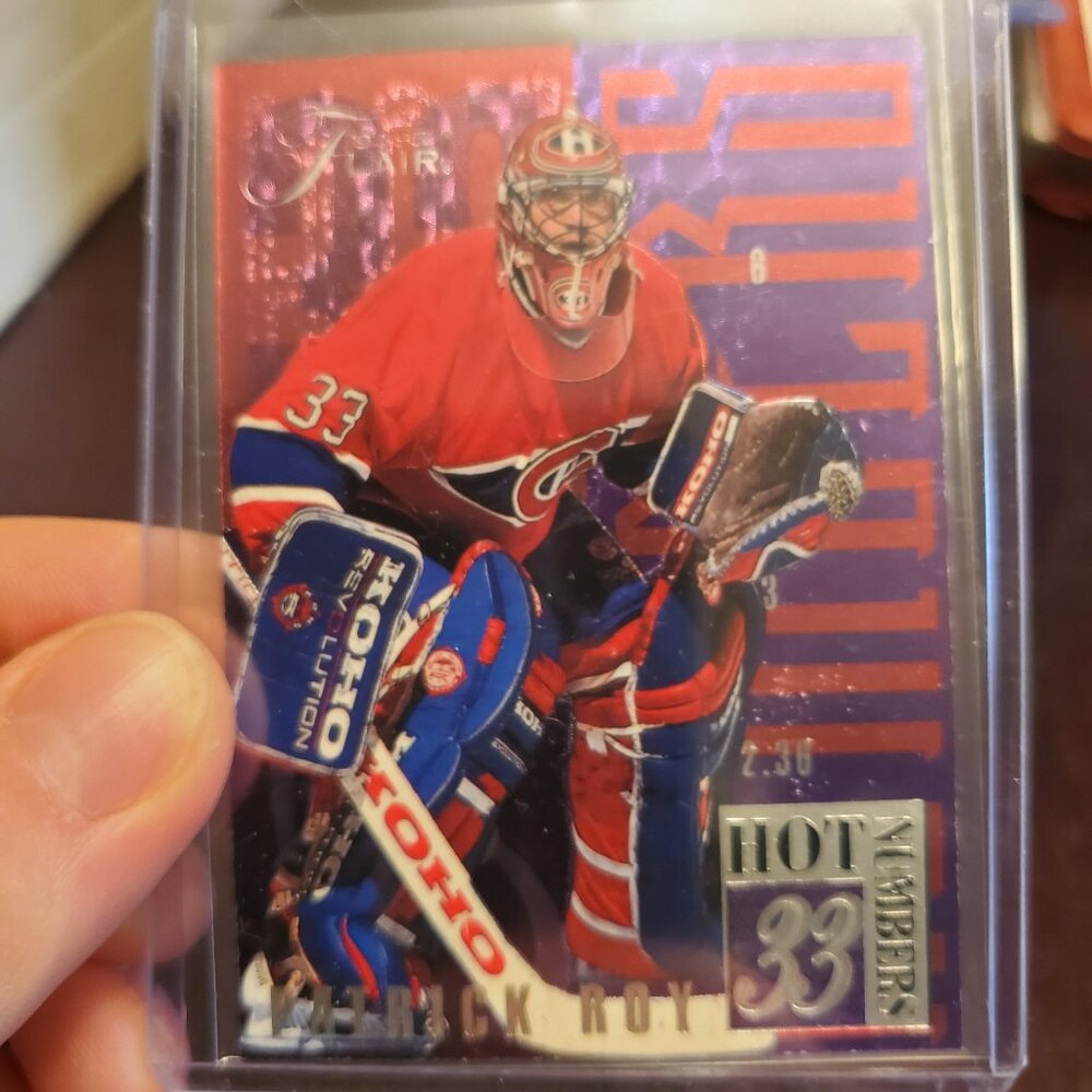 1994-95 Fleer Hot Numbers #33 Patrick Roy Montreal Canadiens Card #8 of 10 N\M